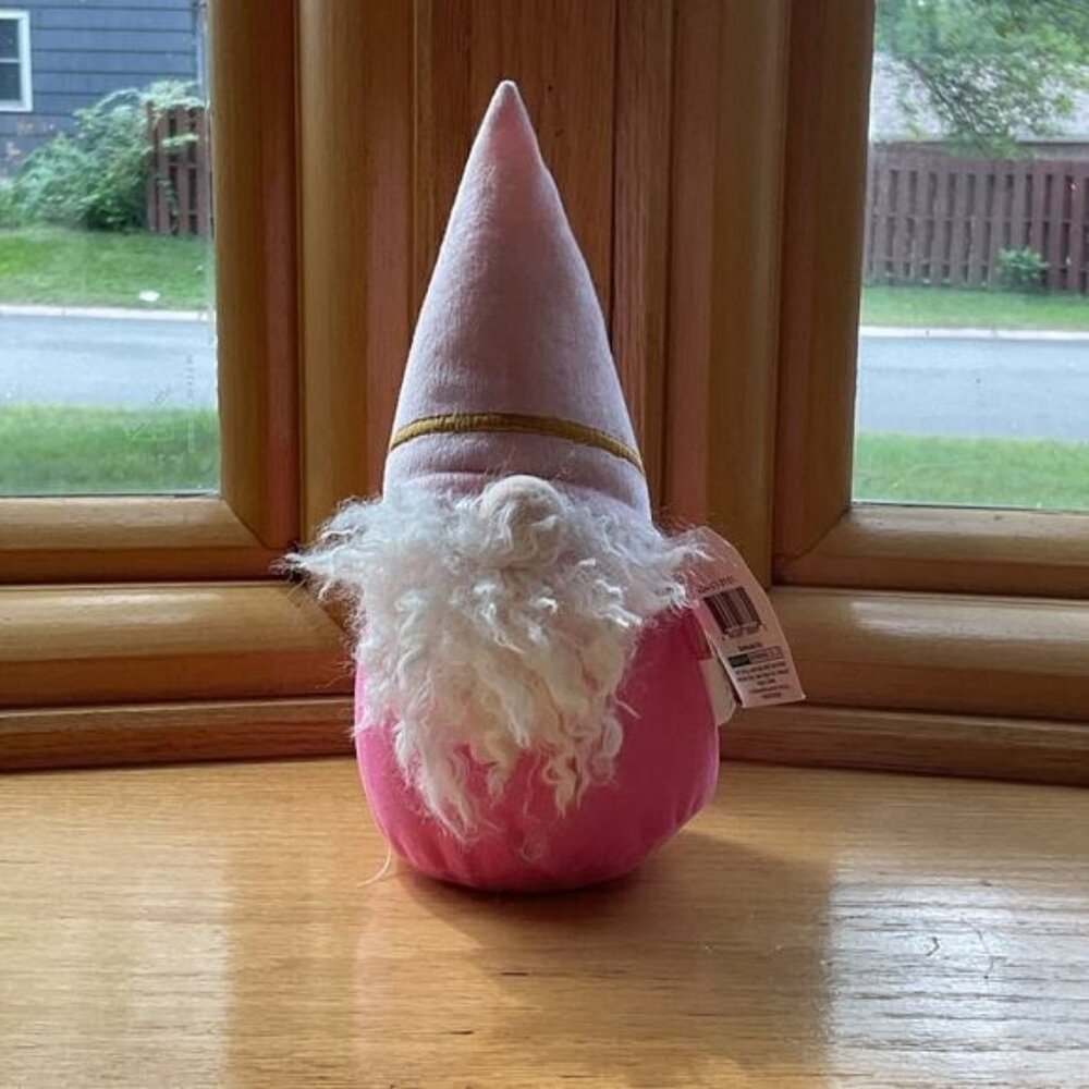Pink Target Weighted Gnome Valentines Day Decor Plush Toy